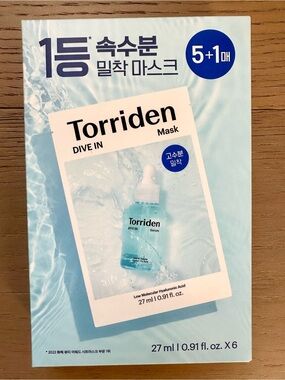 Torriden Dive In Hydrating Facial Mask - 6 sheets